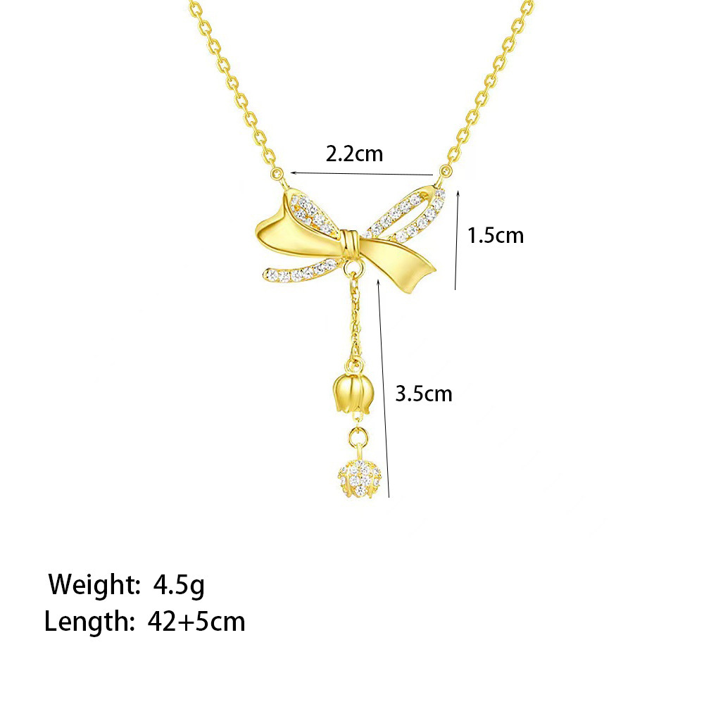 2g Weight PVD Coated Gold Plating Process 18K Real Gold Plated Plating Material Copper Pendant Material Pendant Necklace Classification 304 Stainless Steel Chain Material 1 Piece Quantity Holiday, Daily Occasion 304 Stainless Steel, Copper Material Heart Shape, Flower, Bow Knot Pattern Women's Gender Elegant, Streetwear Style Plating Craft Titanium Steel Copper Plating Heart Shape Flower Bow Knot Pendant Necklace 6