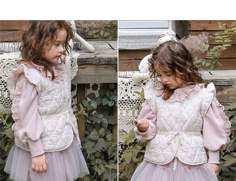 Abbigliamento per bambini Felpa con cappuccio a maniche lunghe pullover allentato in pizzo per bambina_voghion.com