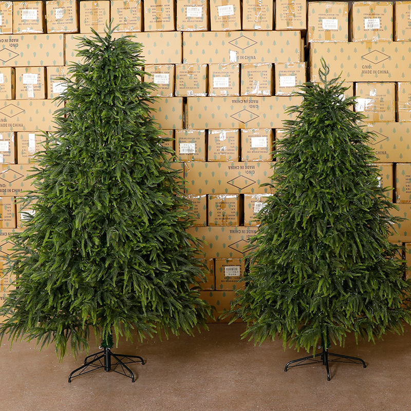 Decoración del árbol de Navidad de PE puro con iluminación doméstica nueva sensación de alto nivel nuevo árbol automático de PE simulación de gran decoración de Navidad