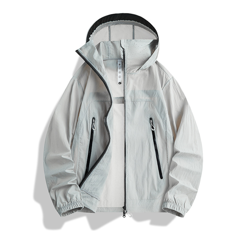 New Summer Sun Protection Clothing for Men and Women, Ice Silk Anti-Uv Outdoor Loose Jacket, Breathable, Comfortable, Casual and Sporty
