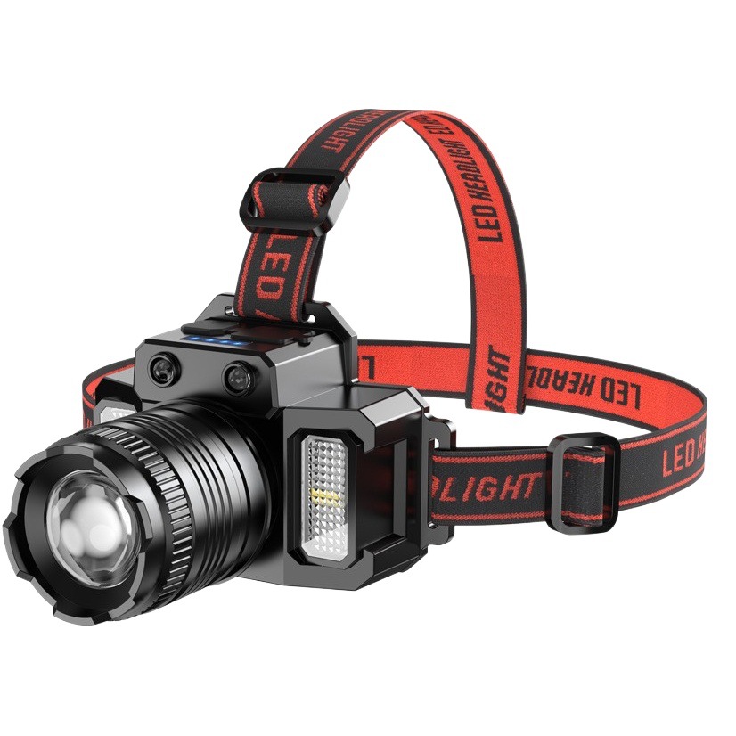 Faro DE LA CÁMARA luz fuerte recargable de largo alcance impermeable hogar Súper brillante montado en la cabeza pesca nocturna lámpara al aire libre lámpara de minero de inducción