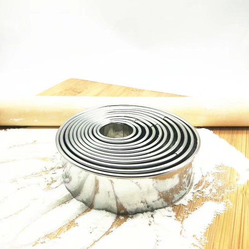 DIY baking tools stainless steel rolled edge round cake cutting mold fondant mold mousse cake ring dumpling maker