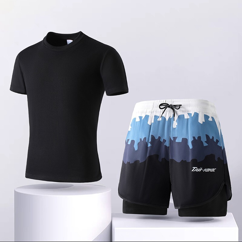 Sports Shorts, Men's Fitness Clothing, Running Equipment, Morning Running Clothes, Cycling Training Room, Summer Tight-Fitting Ice Silk Quick-Drying Pants