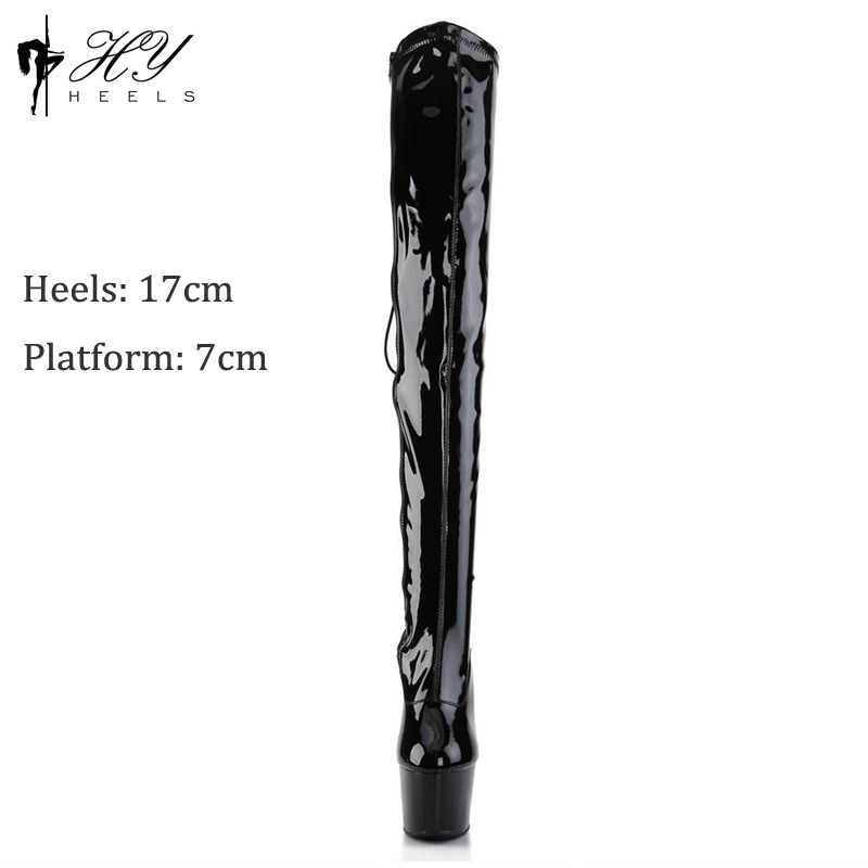 Giày cao gót mũi nhọn gót 17 cm biểu diễn catwalk — Màu đen, Ghi chú DIY Màu sắc tùy chỉnh, Màu hồng, Màu trắng