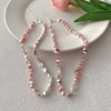Design silver metal strawberry, fashionable necklace, chain for key bag , trend of season, 2022 collection