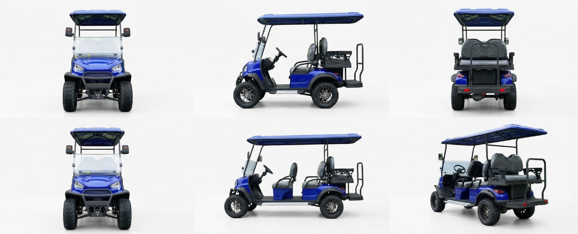 Electric sightseeing vehicle for tourist attractions, real estate tours, airport, factory, campus, stadium shuttle, 4-seater golf cart