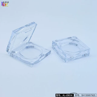 腮红眼影盒透明方形眼影腮红粉饼单色圆39.5mm透明彩妆分装盘盒