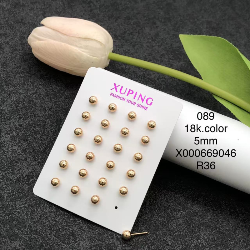 Plated 18k color-glossy 5mm pair