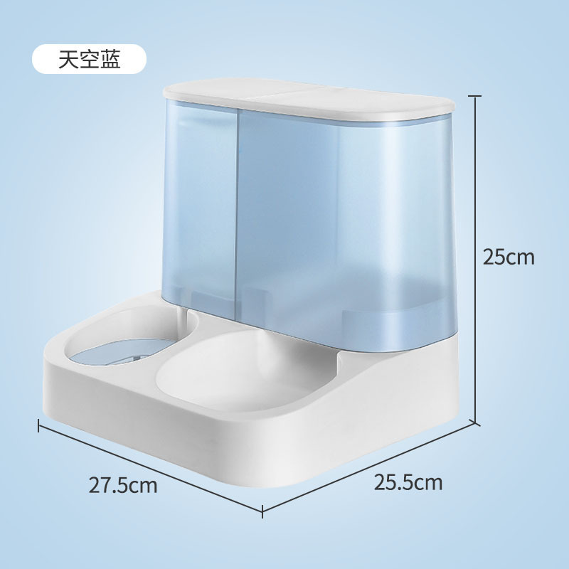Mascota perro automático para beber y alimentación dispositivo 2.8L gran capacidad transparente visual tazón de almacenamiento de alimentos tazón de perro tazón gato