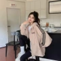宽松长袖美式撞色卫衣