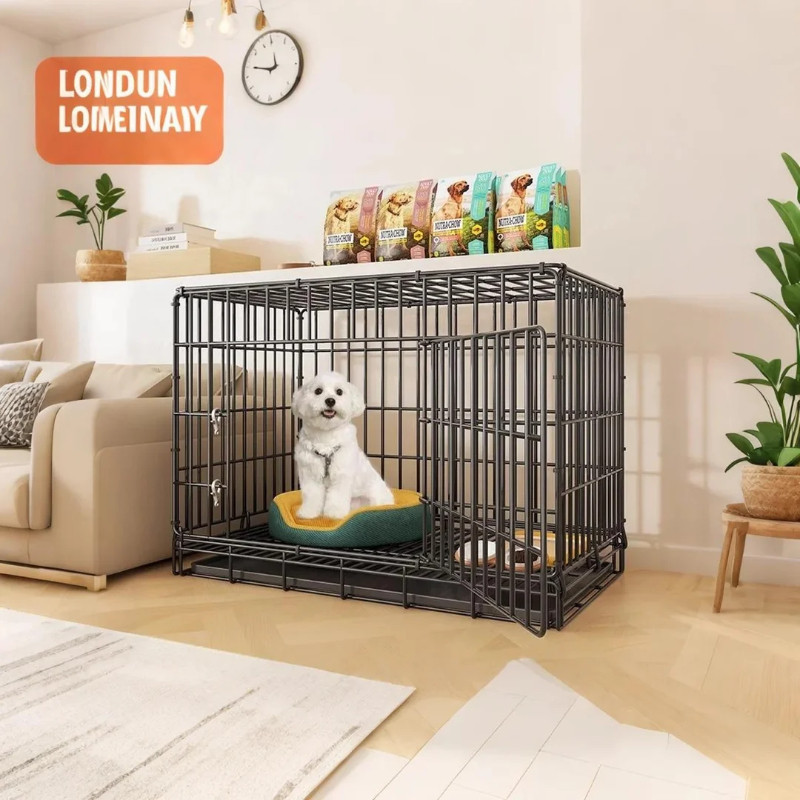 Dog Cage with Toilet for Indoor Use, Suitable for Teddy, Bichon, Pomeranian, Small and Medium-Sized Dogs, Cat Cage, Household Pet Cage, Dog Cage