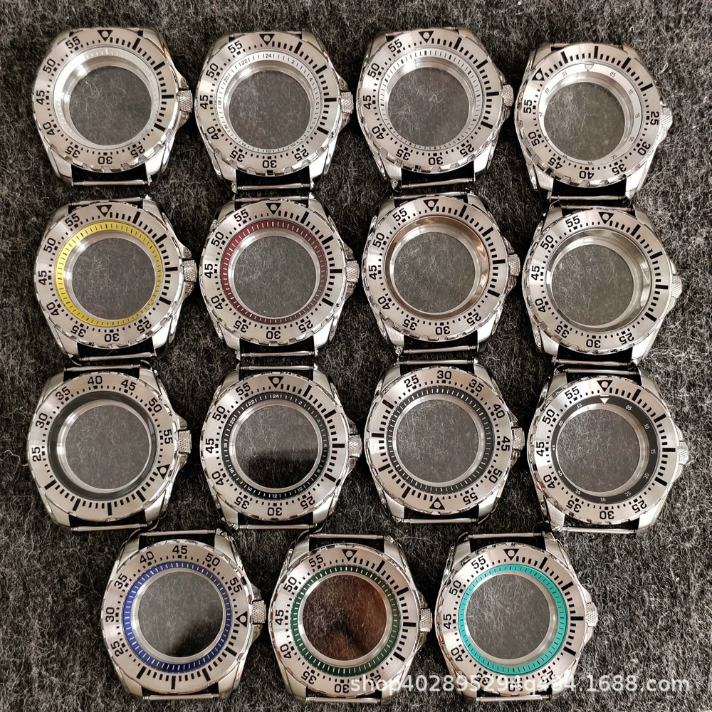 Корпус 44 мм из нержавеющей стали, большой корпус, многоцветная внутренняя тень, вращающееся кольцо, подходит для движения Японии NH35 NH36