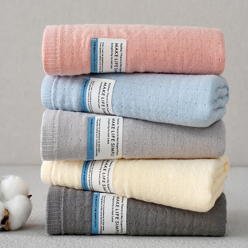 Warm Core Towel, Bath Towel, Square Towel, Children's Towel Set, Absorbent, Supermarket Gauze, All-Cotton, Japanese Style, Breathable, Ultra-Soft, Washable