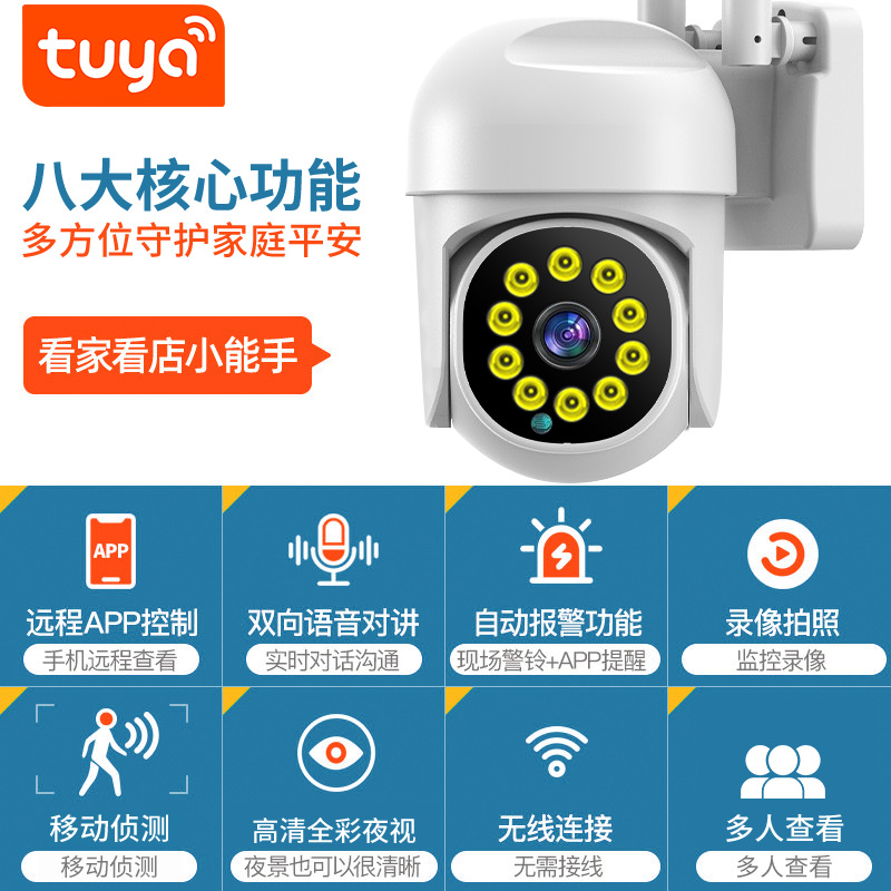 tuya graffiti inteligente WiFi teléfono móvil monitor remoto cámara impermeable casa bola máquina cámara HD