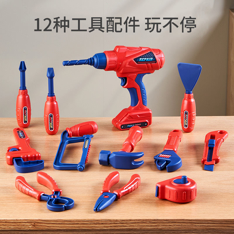 어린이 시뮬레이션 도구 도구  스크루 드라이버 세트 교육 장난감 나사 수리 도구 전기 드릴 차원