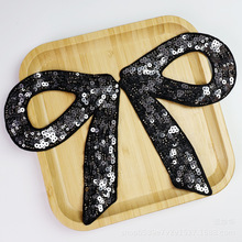 妙艺服装辅料秋冬新款电脑绣亮片蝴蝶结DIY补丁布贴包包毛衣配饰