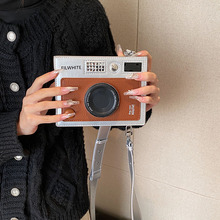 相机斜挎包男女同款2024新款韩版时尚网红斜挎包收音机斜挎盒子包