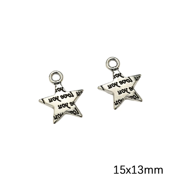 #02 Printed five-pointed star 10 pieces/pack