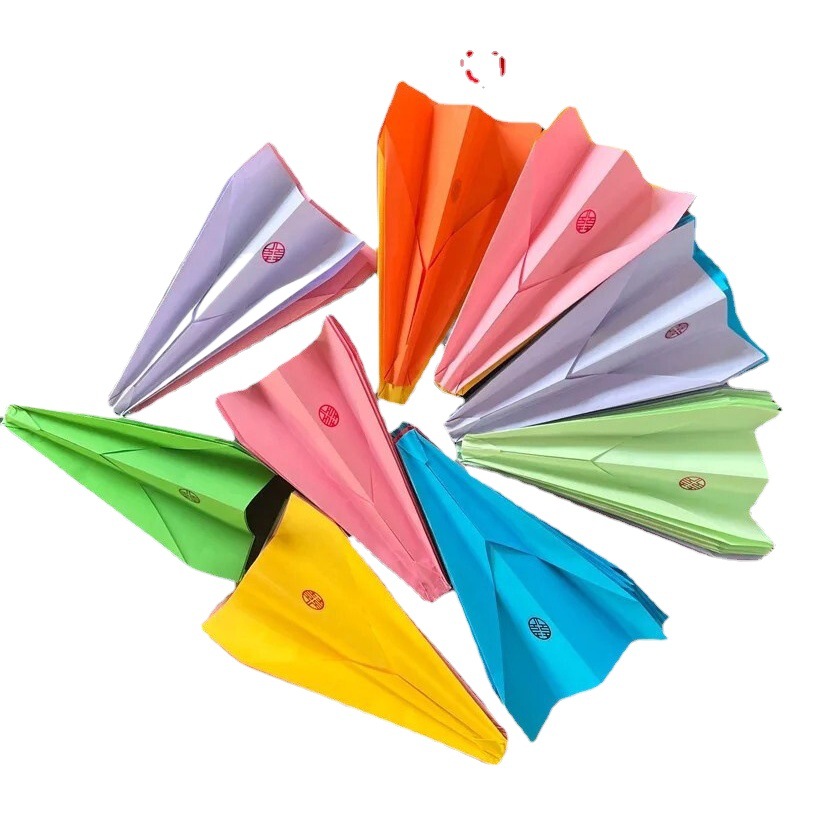 Barra de boda papel avión origami atmósfera lanzando a mano avión de papel colorido Avión de niños origami
