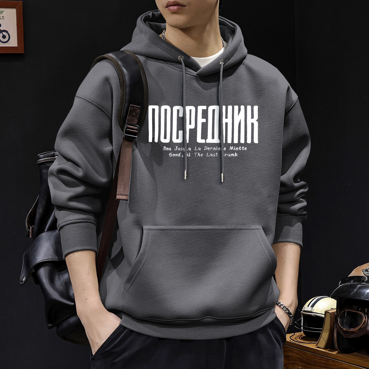 Suéter hombre encapuchado primavera y otoño estilo americano pesado pesado invierno más chaqueta de terciopelo nuevo abrigo de hombre de otoño