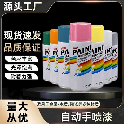 Anti-rust Self-painting Hand-cranked Automatic Furniture Wood Paint Car Graffiti Wall Household Black White Metal Paint