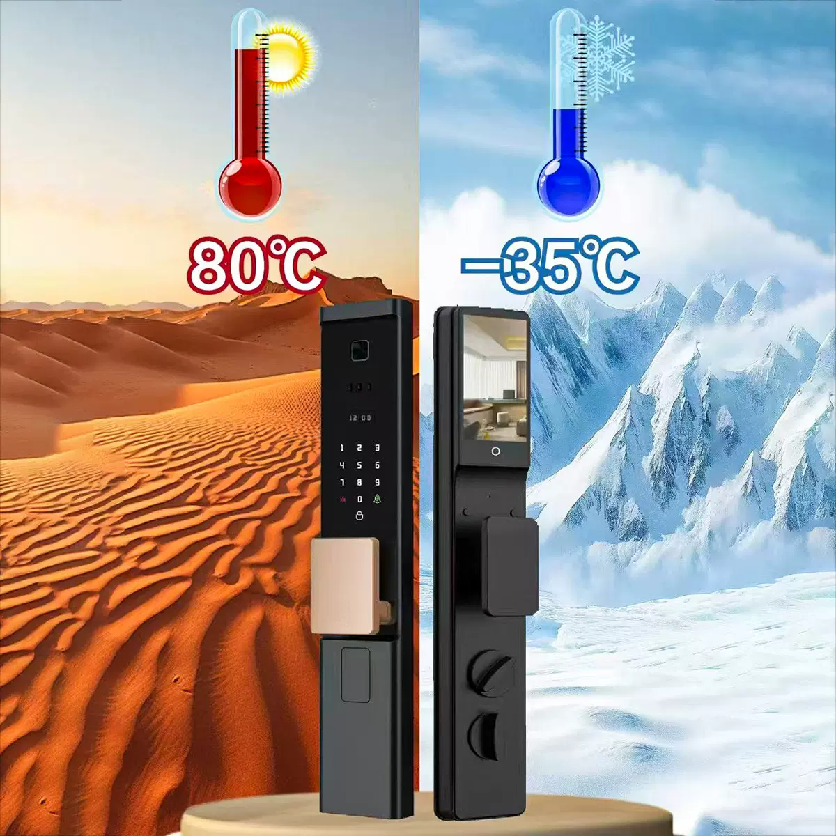 智能涂鸦APP多国语言指纹锁远程对讲操控智能锁家用防盗门密码锁