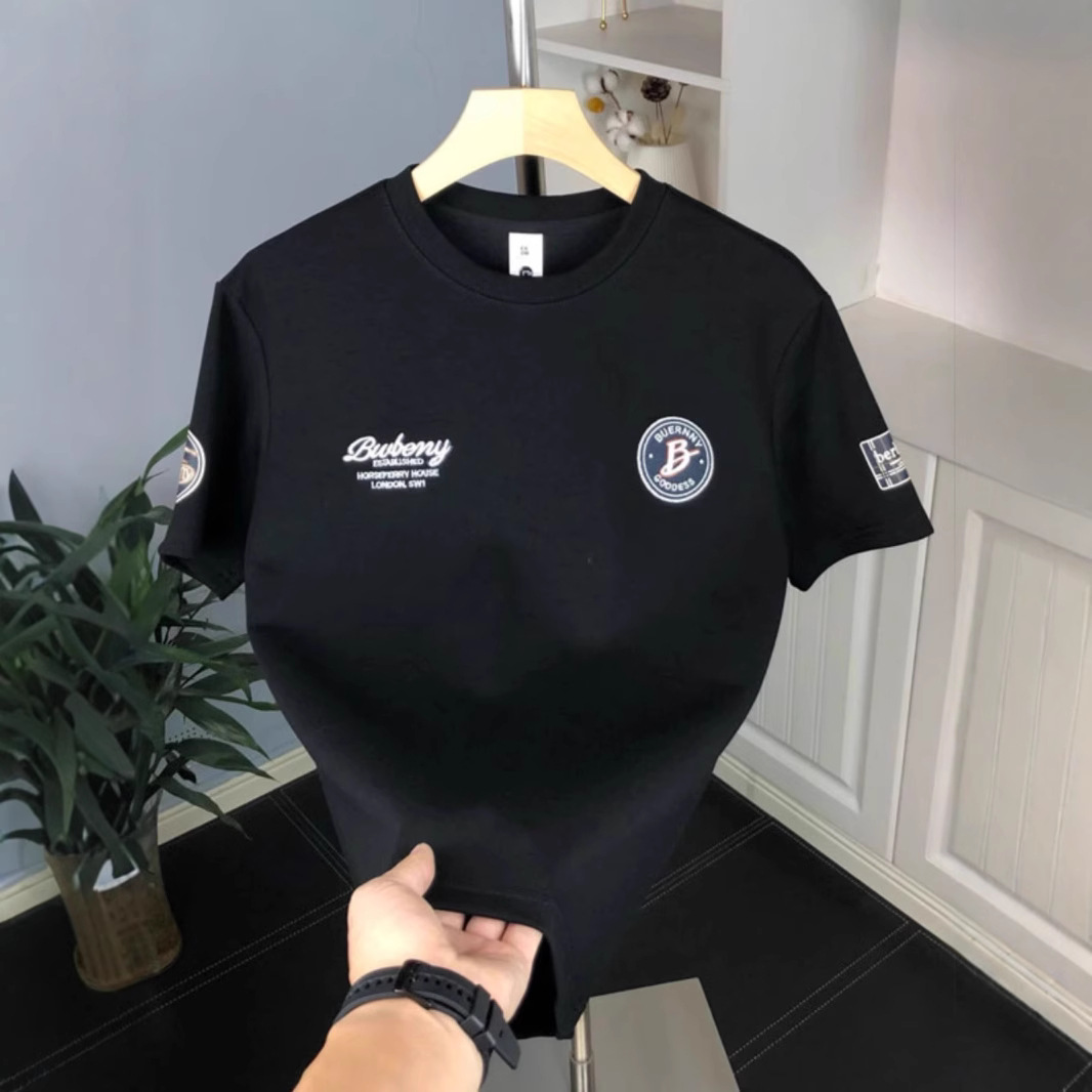 Lässiges Herren-T-Shirt mit Rundhalsausschnitt, bedruckt mit verschiedenen Labels, kurzärmelig, leicht und hochwertig – das perfekte Sommeroberteil für Herren._voghion.com