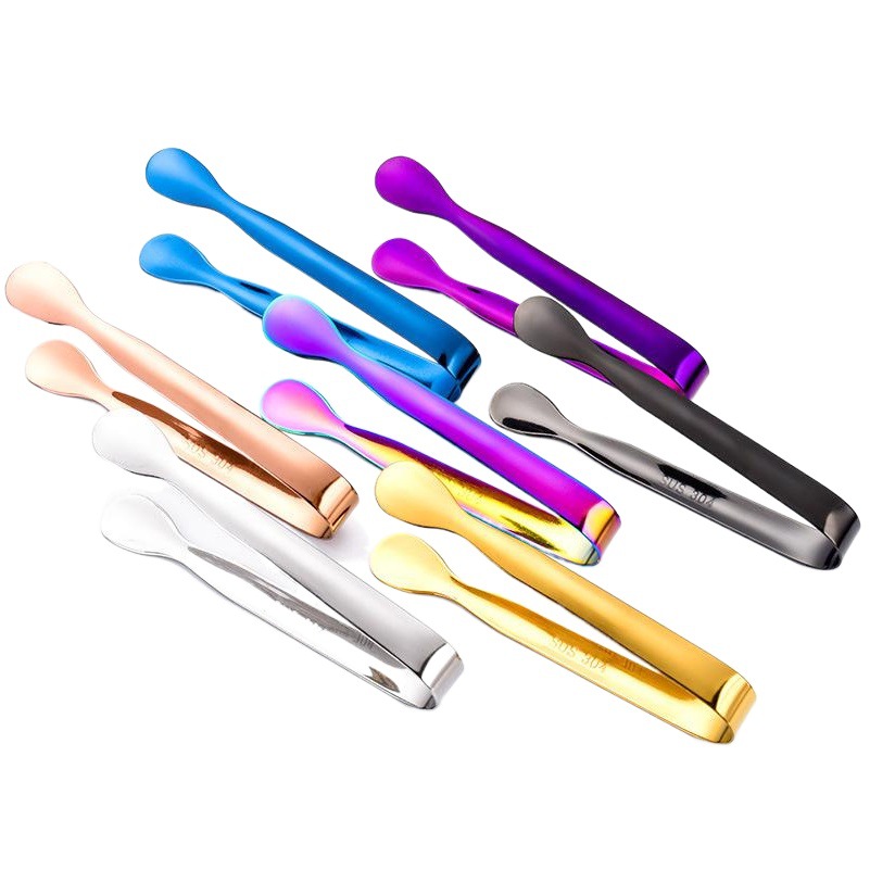 Factory direct 304 stainless steel sugar clip small ice clip spot thick no Burr ice ice bucket clip ice tongs