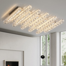 现代简约客厅LED吸顶灯轻奢北欧大气家用卧室个性样板房间水晶灯