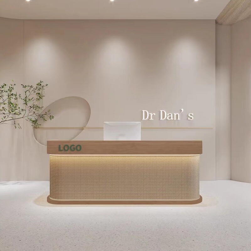 Yilifeng clothing store cashier vintage rattan bar beauty Health Club Front desk Japanese bed & breakfast reception desk