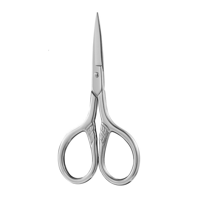 Juego de tijeras de pelo de nariz para hombres, cabeza redonda, afeitado de acero inoxidable, limpieza de fosas nasales, tijeras pequeñas manuales para mujeres
