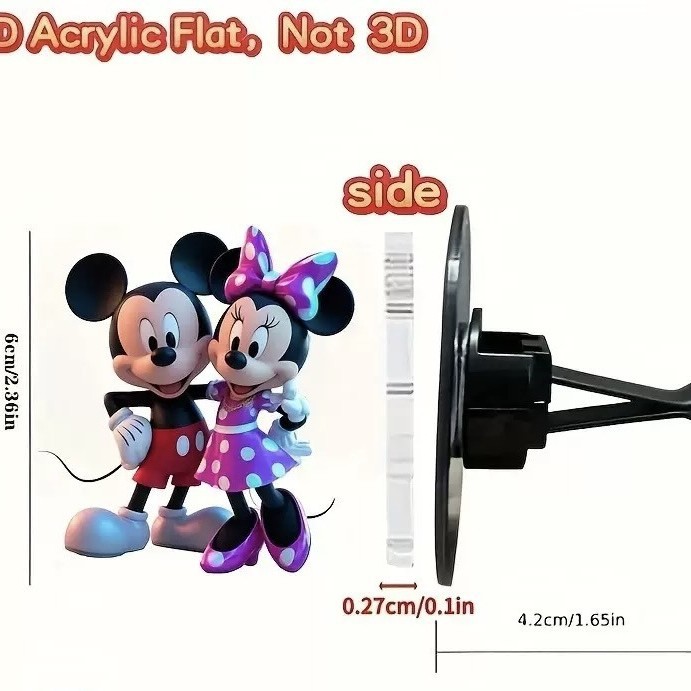 2D plano 1 pieza de acrílico para automóviles aire fresco ventilador ventilador ventilador plástico decorativo