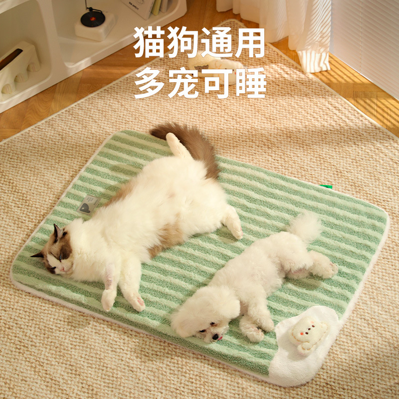 Nuevo perro estera otoño e invierno cálido perrera extraíble y lavable pequeño conejo terciopelo gato estera mascota nido transfronterizo al por mayor en stock