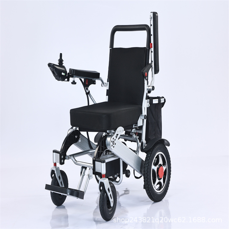 Customized Electric Wheelchair, Cross-Border Aluminum Alloy Model, Fully Automatic Foldable Mobility Scooter for the Elderly and Disabled, Lightweight and Foldable