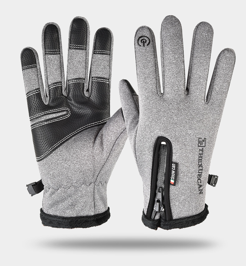 Guanti da ciclismo touch screen da uomo per sport all'aria aperta autunnali e invernali impermeabili antivento e caldi in velluto con consegna espressa_voghion.com