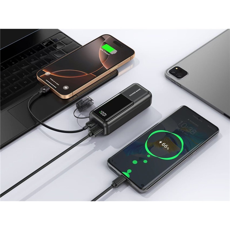 新製品 3C 認定パワーバンク 10000 mAh デジタル ディスプレイ 22.5W 超高速充電ポータブル モバイル電源|undefined