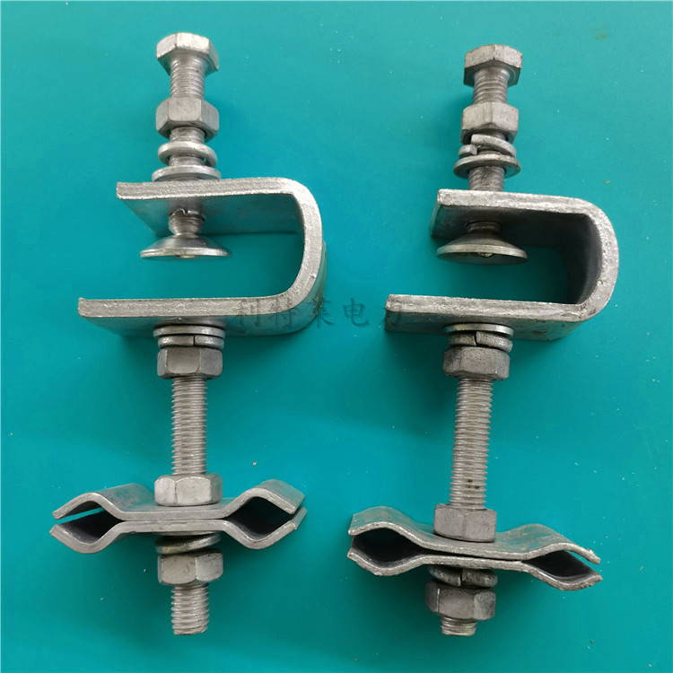 OPGW塔用引下线夹 铁塔引下卡具 光缆固定夹 引下金具热镀锌配件