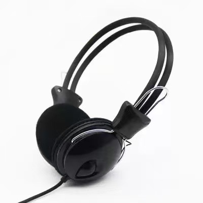 Headphones, laptop