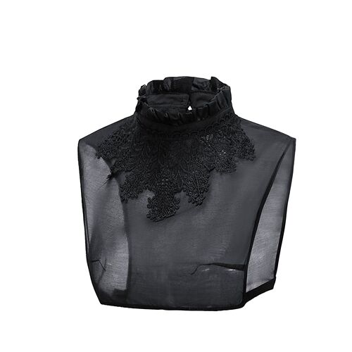 Beautiful white stand-up collar ladies floral decorative shirt fake collar for women