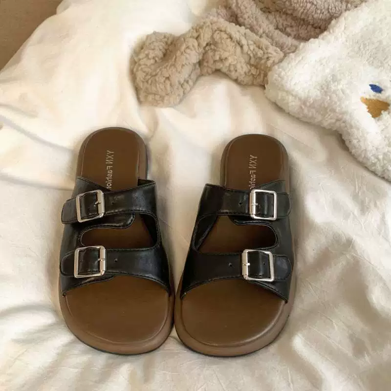 Сандалии Birkenstock женские 2025, толстая подошва, однотонная полоска, серебристые и другие цвета