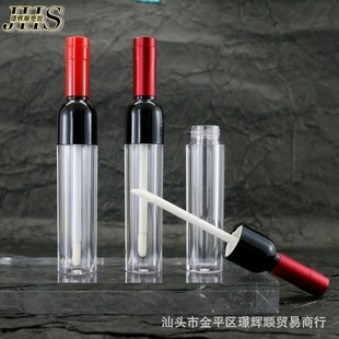 New Red Wine Bottle 5.5ml Lip Glaze Tube Lip Gloss Tube Empty Tube Lip Gloss Tube Cosmetics Packaging Material Manufacturer Direct Batch Z