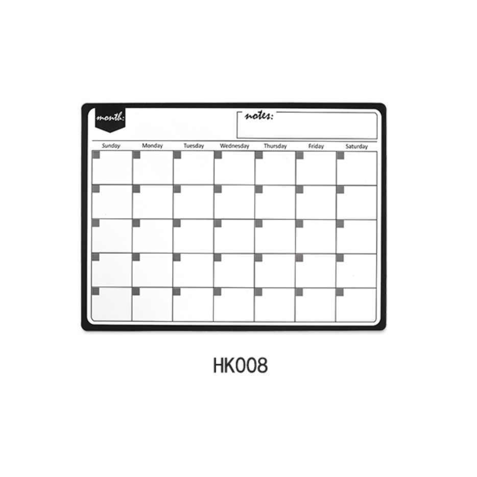 Notas Magnéticas Borrables para Nevera, Horario Mensual, en Inglés, Juego para Organización, Transfronterizo image 9