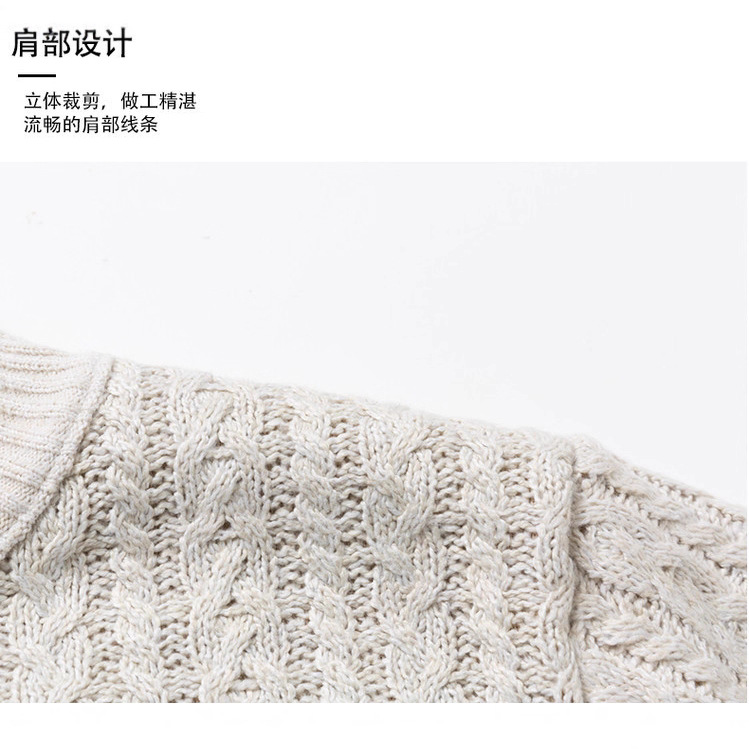 Suéter de otoño y invierno Jacquard caliente medio cremallera jersey de punto delgado camisa de punto Amazon Europa y América