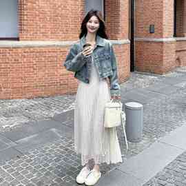 大货已出复古牛仔外套长裙两件套21316831752582026