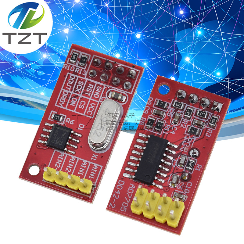 AD7705 双路16位ADC数据采集模块 输入增益可编程 SPI接口 TM7705