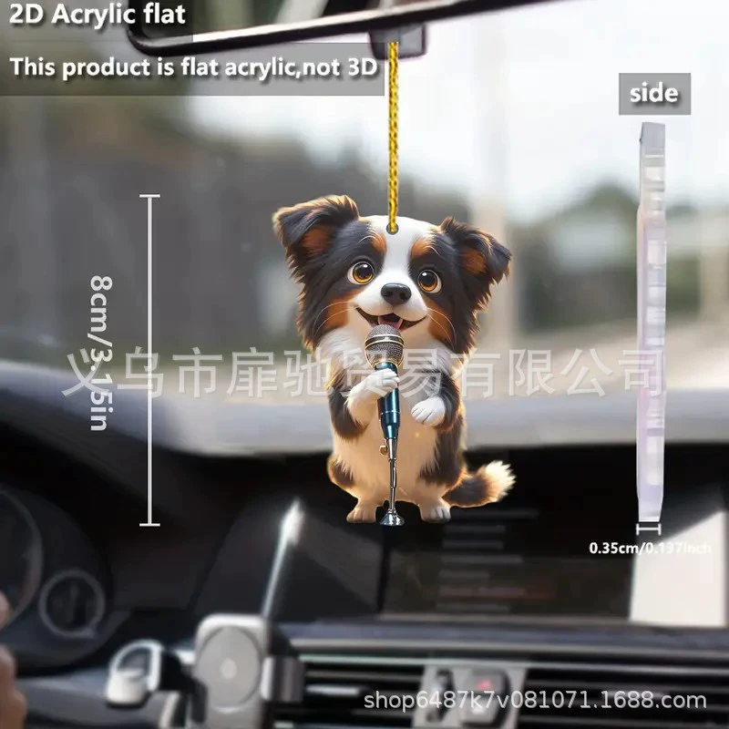 2d креативный новый стиль mai ba щенок декоративный подвеска трансграничный акрилный самолет внутри автомобиля брелок подвеска
