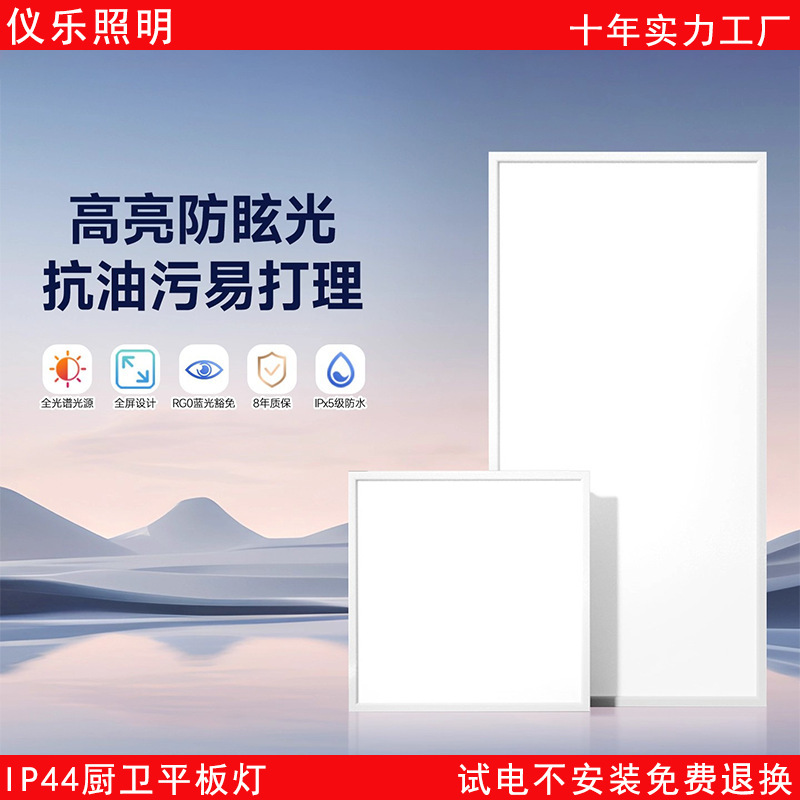 Kitchen Integrated Ceiling Light 300X600 Aluminum Gusset Light Bathroom Toilet Ceiling Light 300X300 Flat Light