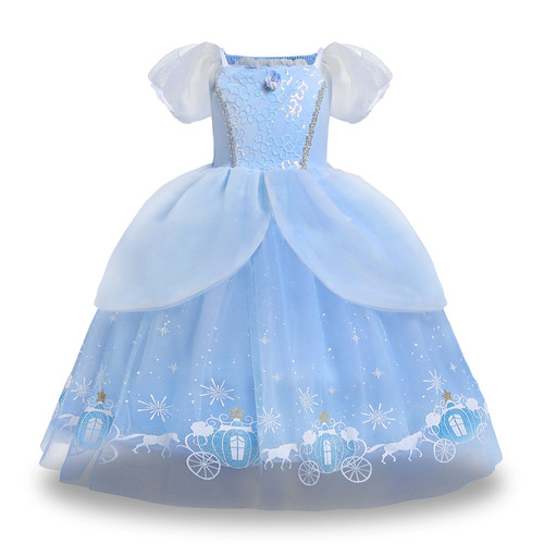 girls Cinderella princess dress Halloween cos role play little girl dress