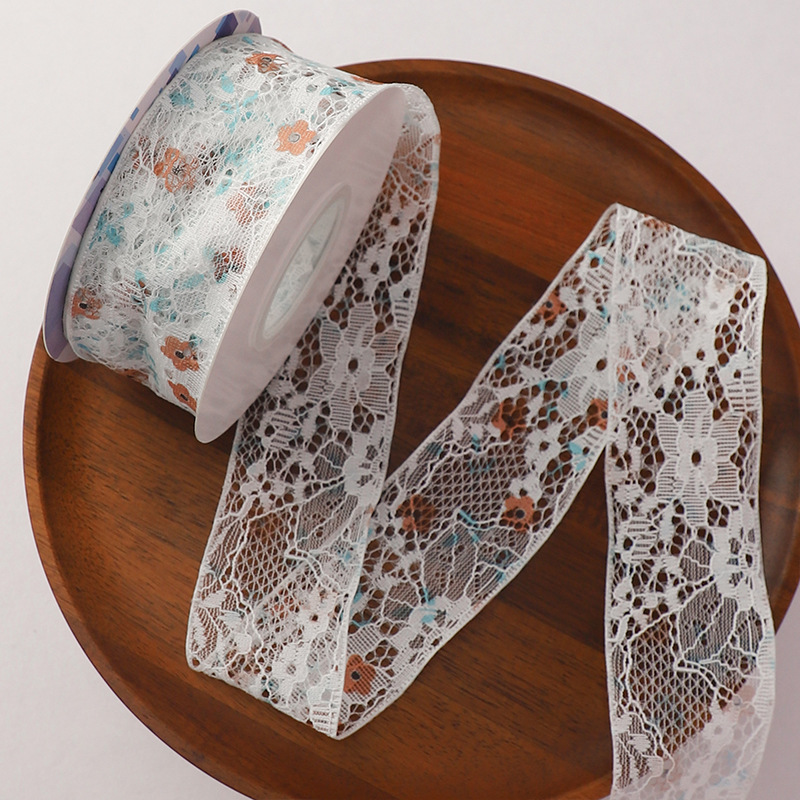 Siete colores, encaje de primavera, cinta de encaje, embalaje de flores, embalaje de regalo, regalo de bricolaje, material de floristería