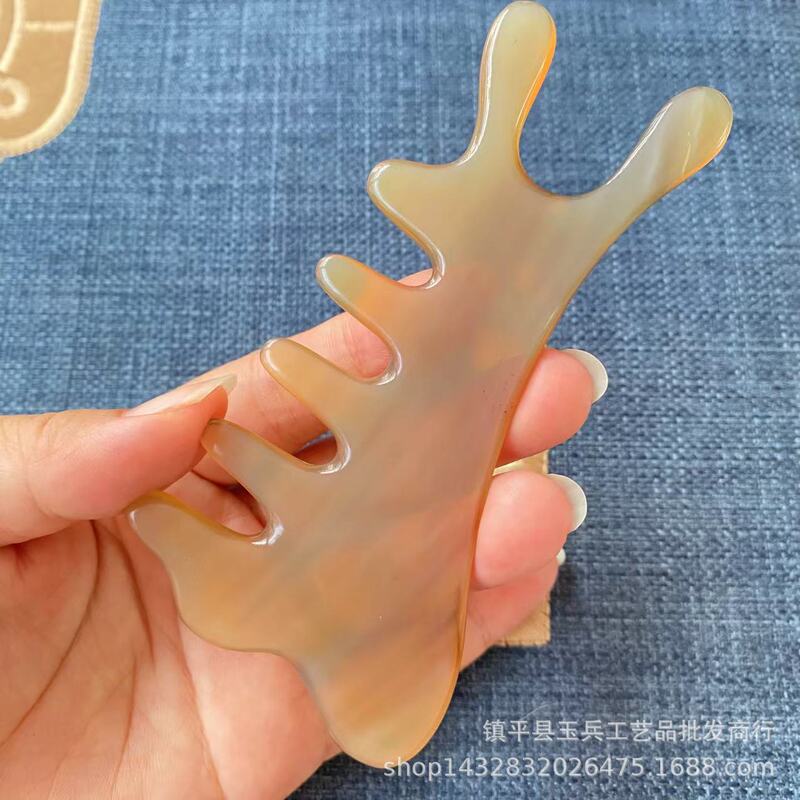 牛角梳四合一头皮按摩梳子头部头疗疏通经络脸部眼部按摩刮痧|undefined